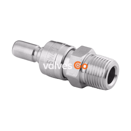Swagelok SS-QC4-S-4PM Stainless Steel Instrumentation Quick Connect Stem without Valve, 1/4 in. Male NPT