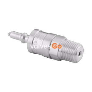 Swagelok SS-QM2-D-2PM Miniature Quick Connect Stem with Valve, 1/8 in. Male NPT