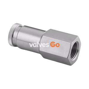 Swagelok SS-QTM8-D-8PF Quick Connect Stem with Valve, 1/2 in. Female NPT