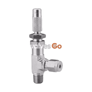 Swagelok SS-SM2-S2-A Stainless Steel Low Flow Angle Pattern Metering Valve, 1/8 in. MNPT x 1/8 in. Swagelok Tube Fitting