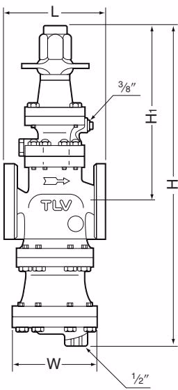 TLV A-COS-10 dimensions diagram