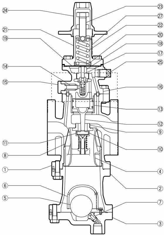 TLV COS-3 / COS-16 / COS-21 结构剖面图