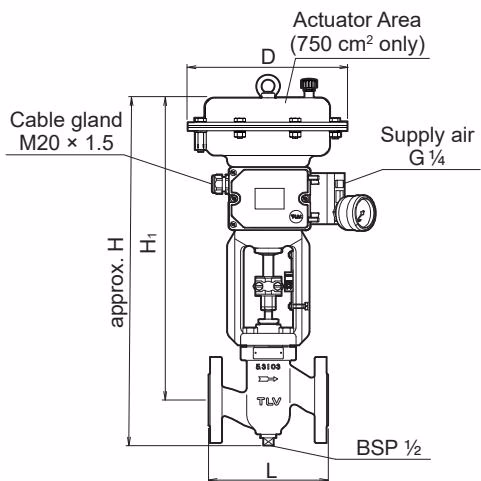 TLV CT20D dimensions drawing