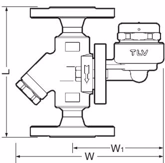 ТЛВ (TLV) FP46UC размеры фланцевого соединения