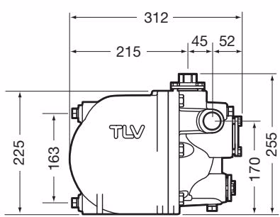 TLV GT5C dimensional diagram