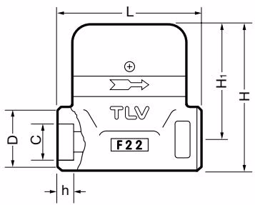 TLV HR80A 承插焊外形尺寸图