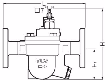 TLV J3S-X-RV 法兰尺寸图