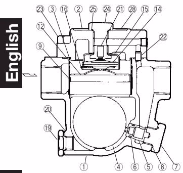 TLV J5X steam trap configuration and parts list