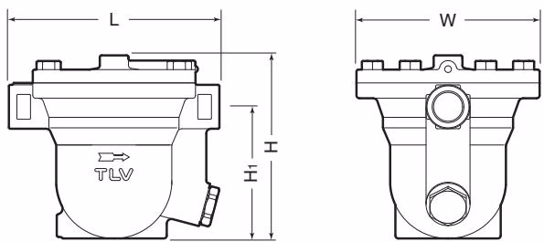Габаритные размеры TLV J6S-X