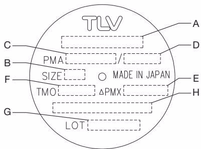 TLV JH3-B 日本TLV(TLV)JH-B系列 产品铭牌及技术说明