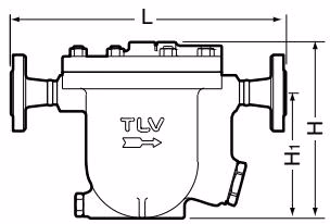 TLV JH7RM-B flanged dimensions