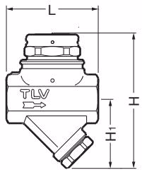 TLV P46SRM screwed connection dimensions
