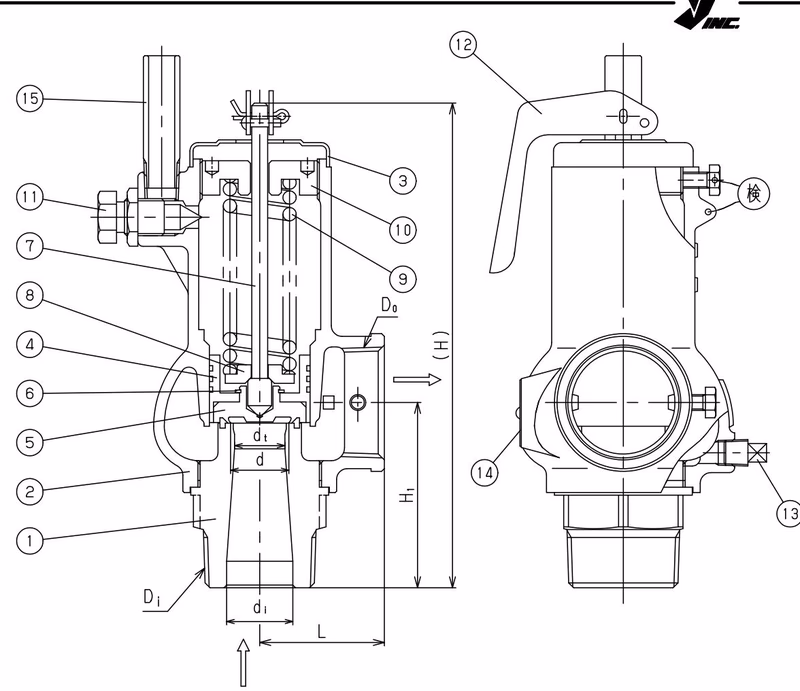 Yoshitake AF-5S dimensions drawing