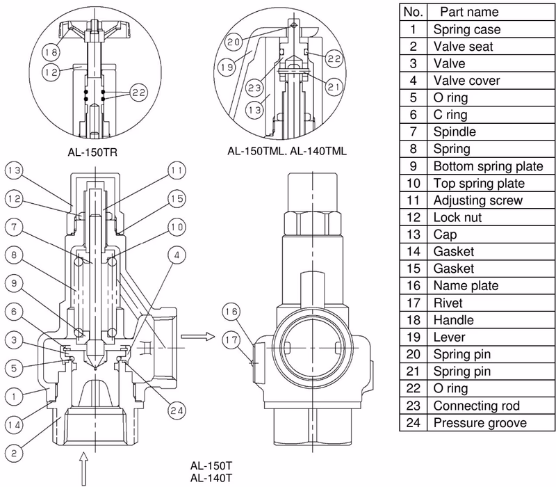 Ёситакэ (Yoshitake) AL-140T чертеж конструкции