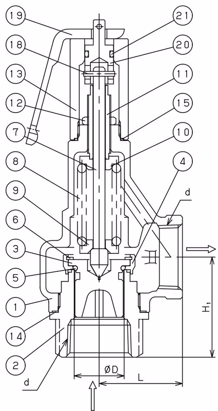 Yoshitake AL-150TML-N Yoshitake AL-150TML dimensions drawing