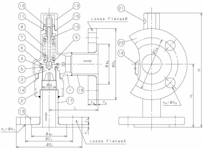 Yoshitake AL-32T-N structural drawing and parts
