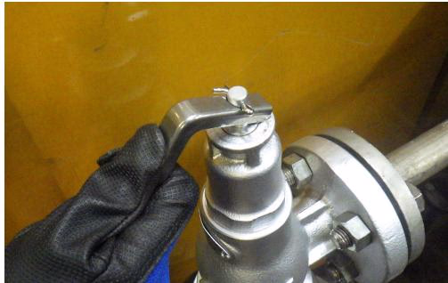 Yoshitake AL-400TL safety relief valve discharge operation check