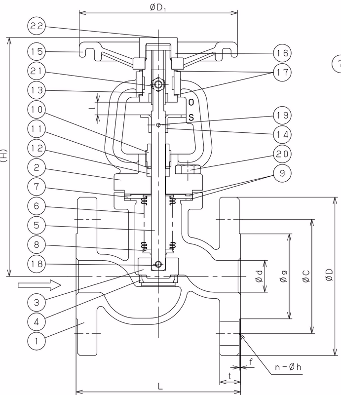 Yoshitake BSV-2EN Yoshitake BSV-2EN cross section drawing