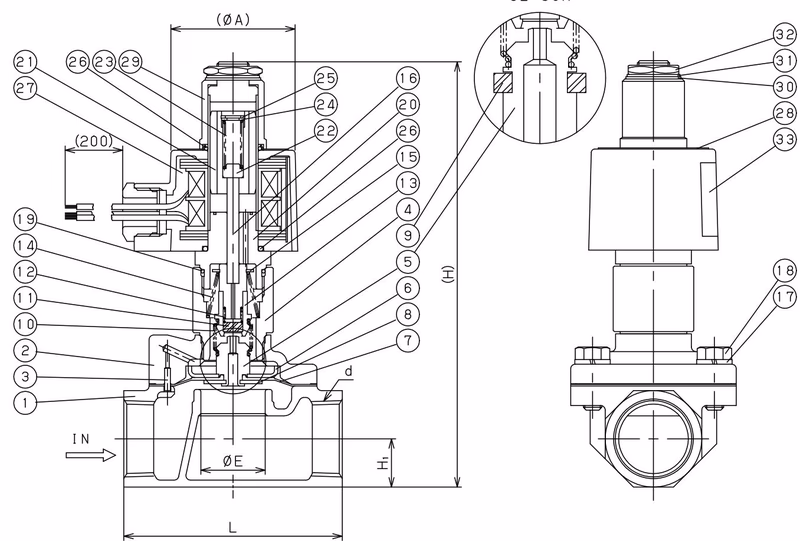 Yoshitake DP-12C structural drawing and parts