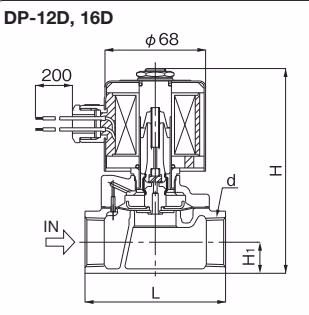 Yoshitake DP-12D dimensions drawing