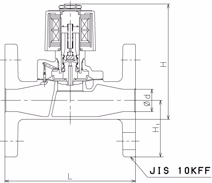 Ёситакэ (Yoshitake) DP-200F-N чертеж фланцевых размеров