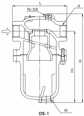 耀希达凯 Yoshitake DS-1 汽水分离器尺寸图纸