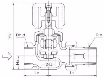 Yoshitake FV-2S straight type radiator valve maximum flow rate chart