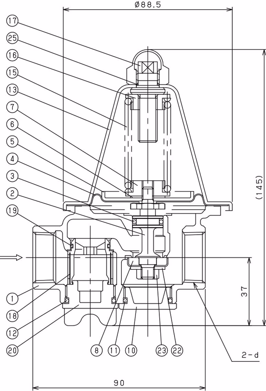 Yoshitake GD-15 Cross-Sectional Drawing