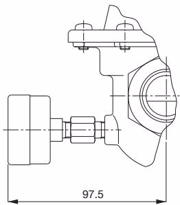 Yoshitake GD-25GJ-K dimensions with pressure gauge Type D