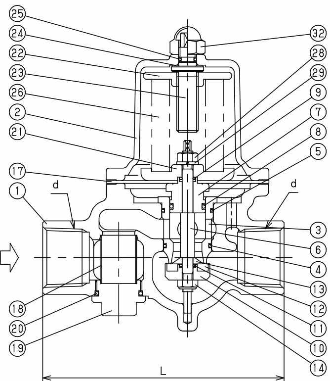 Yoshitake GD-28S structure and parts drawing