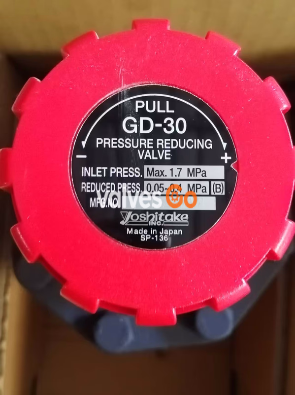 Yoshitake GD-30/GD-30S Pressure Reducing Valve Nameplate