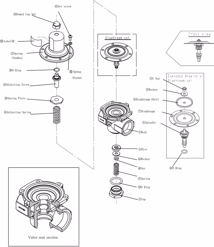 Yoshitake GD-41N exploded drawing for maintenance