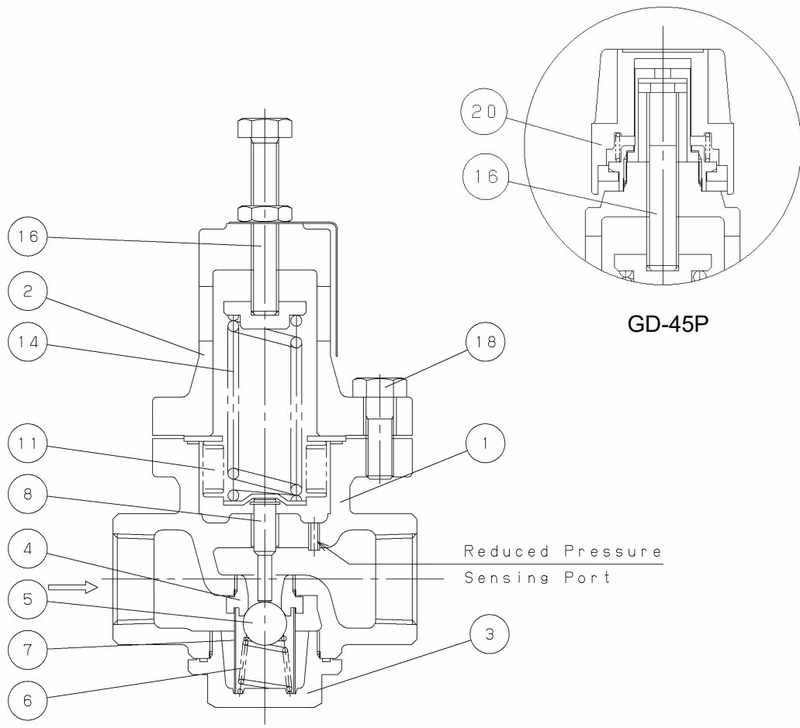 Yoshitake GD-45P internal operation diagram
