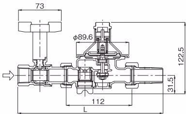 Yoshitake GD-46KK Equipped with stop valve outline