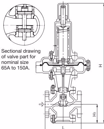 Yoshitake GD-4R sectional drawing of valve part