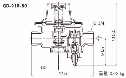 耀希达凯 Yoshitake GD-55R-80 尺寸图 3