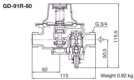 Yoshitake GD-56R-80 dimensions 3