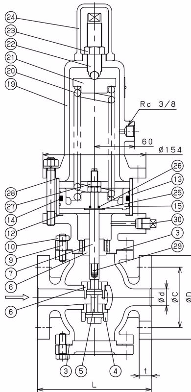 Yoshitake GD-7 technical drawing