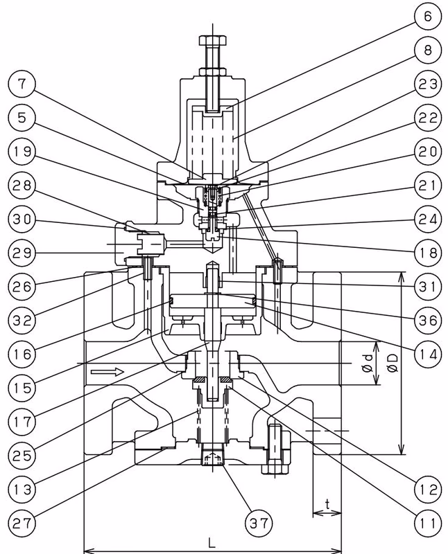 Yoshitake GP-1000TS detailed cross-section and parts drawing
