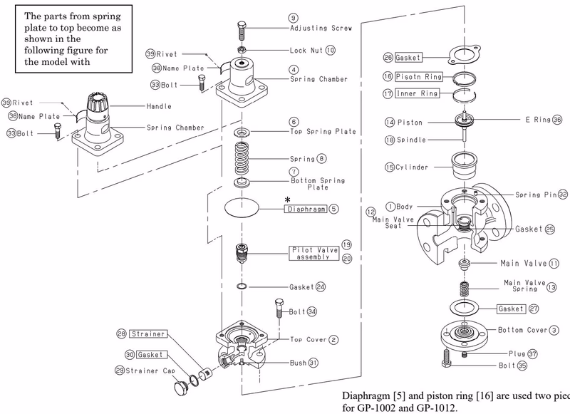 Yoshitake GP-1010 exploded drawing