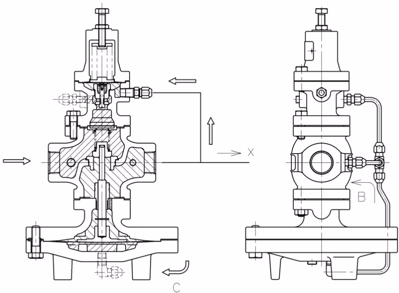 Yoshitake GP-2000CS pilot valve closed