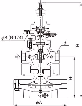 耀希达凯 (Yoshitake) GPR-2000 螺纹型尺寸图