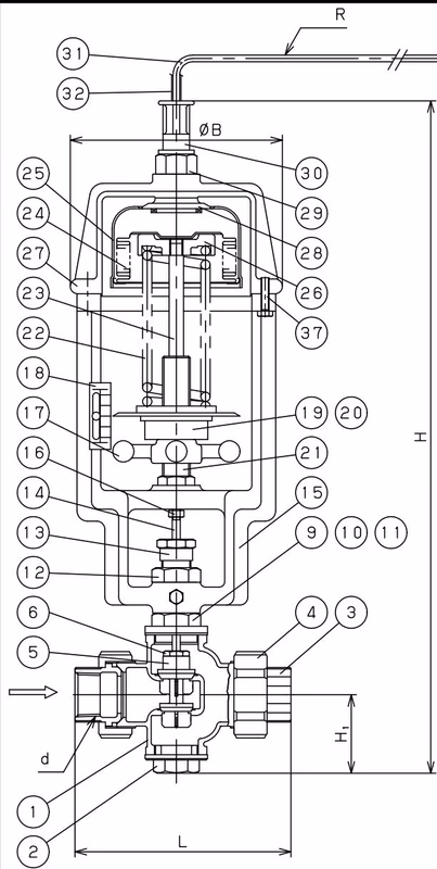 Yoshitake OB-1G cross-sectional parts diagram