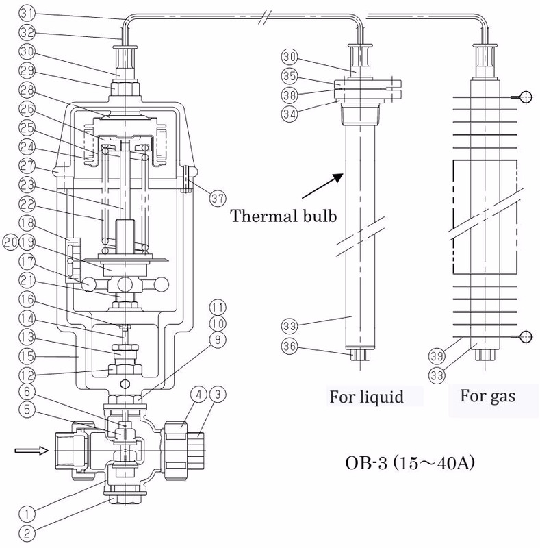 Yoshitake OB-4 internal structure and parts drawing