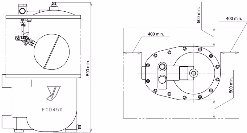 Yoshitake PF-2000 maintenance space requirements