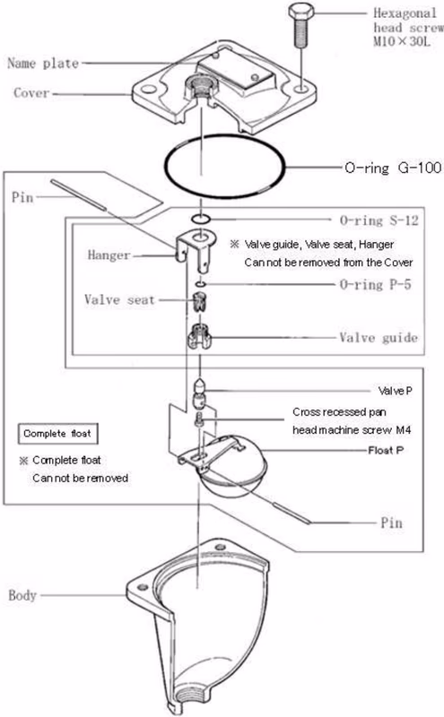 Yoshitake TA-3C exploded drawing