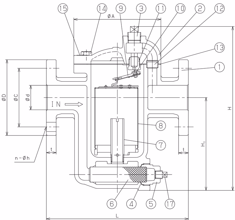 Yoshitake TB-5 Dimensional Drawing for 32A-50A