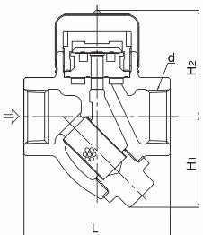 Yoshitake TD-10NA screwed connection dimensions drawing