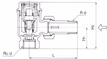 Yoshitake TS-4S angle type dimensions