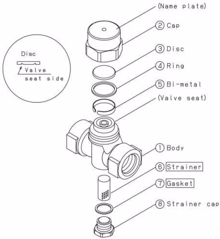 Yoshitake TSD-42F exploded drawing